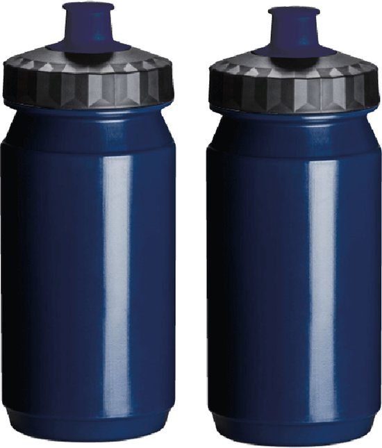 Drinkfles Waterfles 2x 550 ml Donkerblauw Bidon Fiets Hardlopen