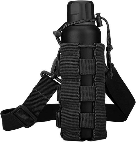 Drinking Bottle Holder - Adjustable Bottle Bag - Nylon with Drawstring - Suitable for Camping Travel Hiking - Fashionable Design - 18x11x4cm