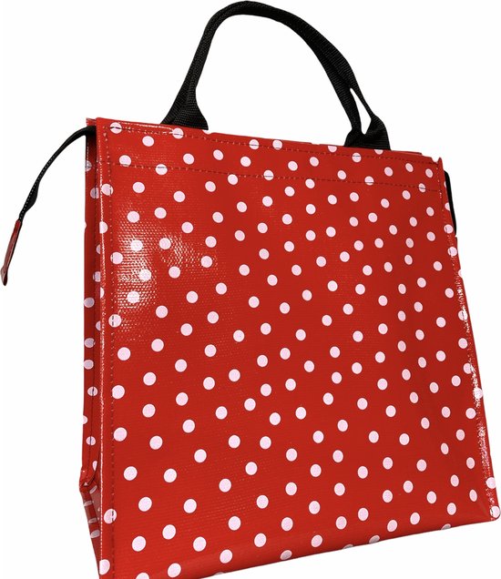 Du Baj BIKEshopper Polka Red - Enkele Fietstas - Achter - 21 l - Rood van Du Baj