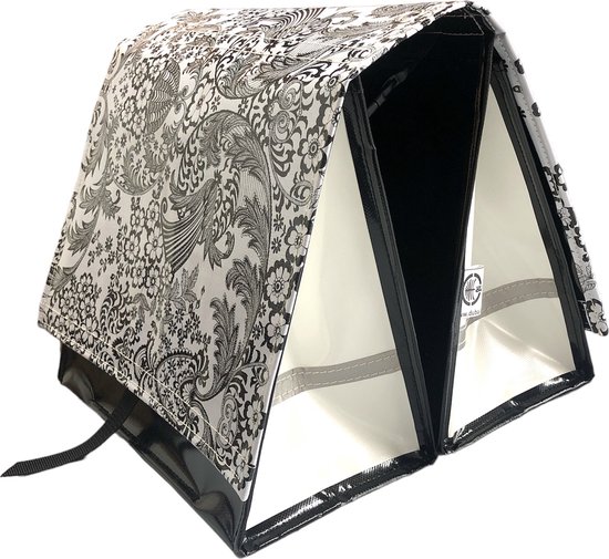 Du Baj  Budget L Barock White - Dubbele Fietstas - 45 l - Zwart;Wit van Du Baj