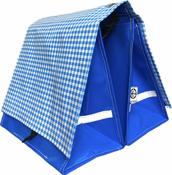 Du Baj  Budget L Pepita Aqua - Dubbele Fietstas - 45 l - Aqua van Du Baj
