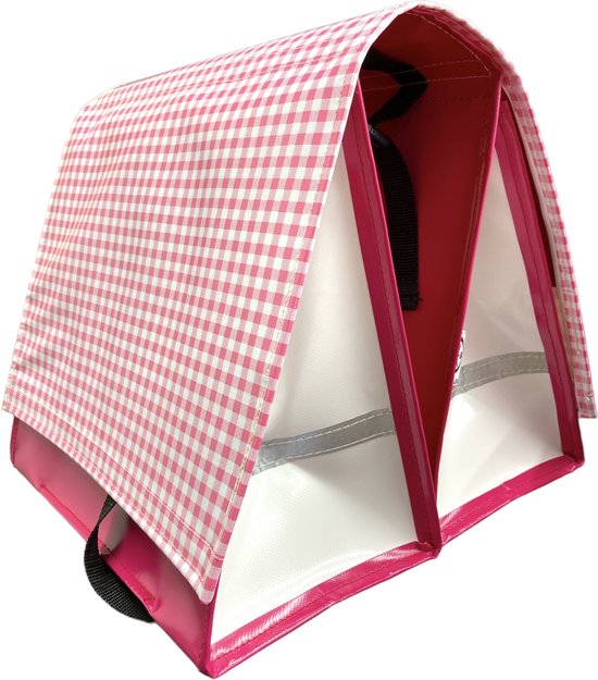 Du Baj  Budget L Pepita Pink - Dubbele Fietstas - 45 l - Roze van Du Baj