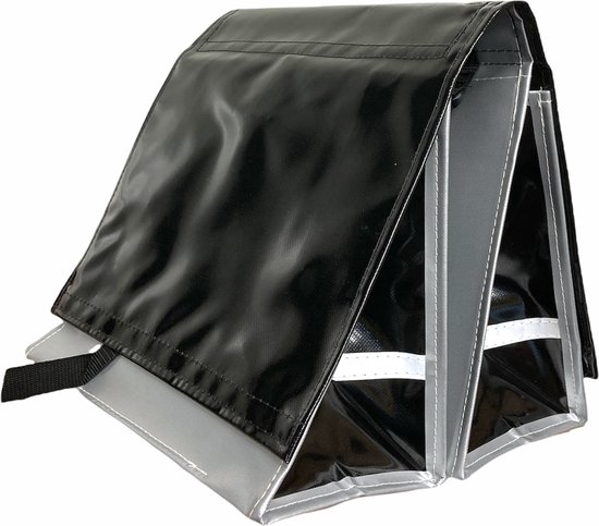 Du Baj  Budget L Silver Black - Dubbele Fietstas - 45 l - Zwart;Zilver van Du Baj