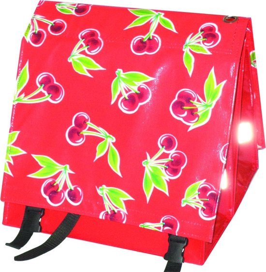 Du Baj large Luxe Cherry Red - Dubbele Fietstas - Achter - 45 l - rood van Du Baj