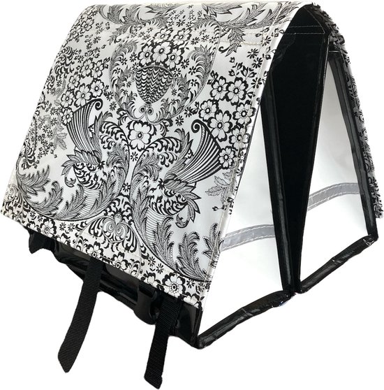 Du Baj large LUXE - Dubbele Fietstas - 45 l - Barok White van Du Baj