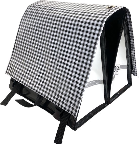 Du Baj large LUXE - Dubbele Fietstas - 45 l - Pepita Black van Du Baj