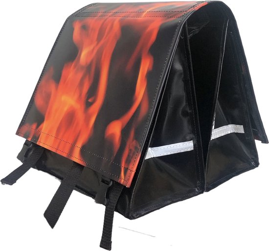 Du Baj large LUXE - Dubbele Fietstas - 45 l - Photo Fire van Du Baj