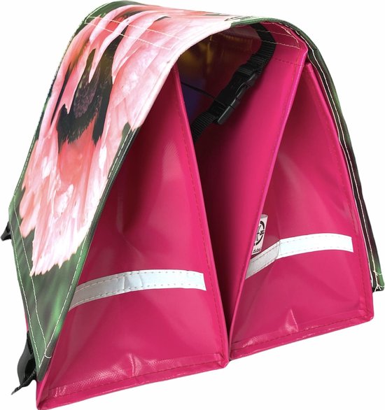 Du Baj large LUXE - Dubbele Fietstas - 45 l - Photo Fleurs van Du Baj