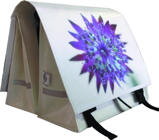 Du Baj large LUXE - Dubbele Fietstas - 45 l - Photo Purple Flower van Du Baj