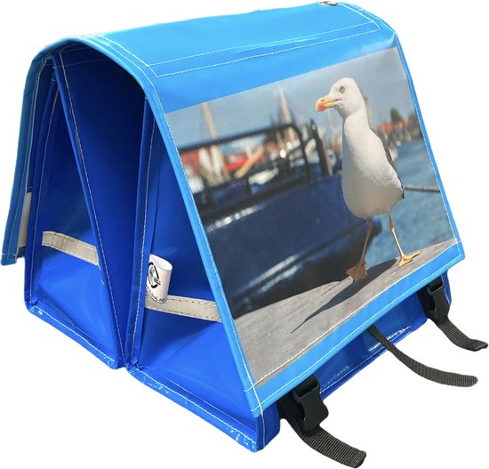 Du Baj large LUXE - Dubbele Fietstas - 45 l - Photo seagul van Du Baj