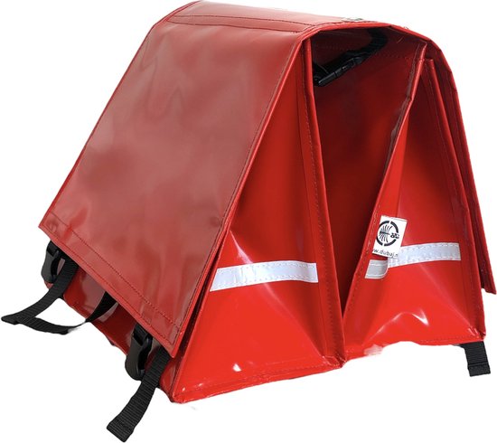 Du Baj large LUXE - Dubbele Fietstas - 45 l - Red van Du Baj