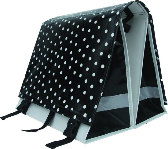 Du Baj large LUXE Polka Black - Dubbele Fietstas - Achter - 45 l - Black van Du Baj