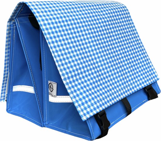 Du Baj  Luxe L - Dubbele Fietstas - 45 l - Aquablauw van Du Baj