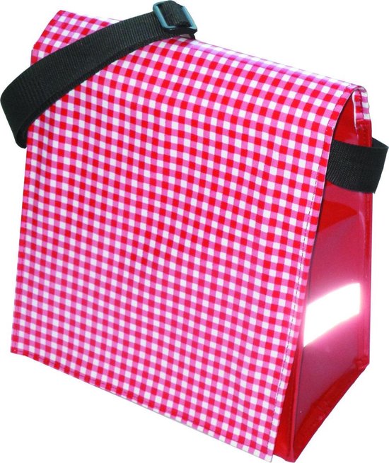 Du Baj messengerBIKEbag Pepita Red - Enkele Fietstas - Achter - 21 l - Rood van Du Baj