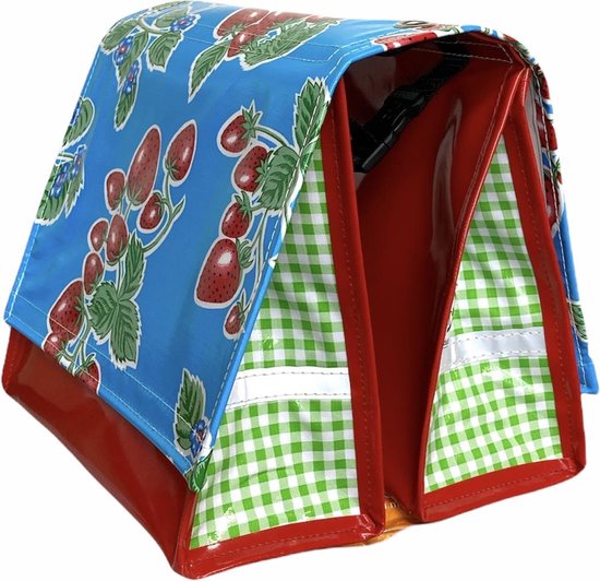 Du Baj Mexi Kidz - Dubbele Kinderfietstas - 21 l - Fresas Aqua van Du Baj