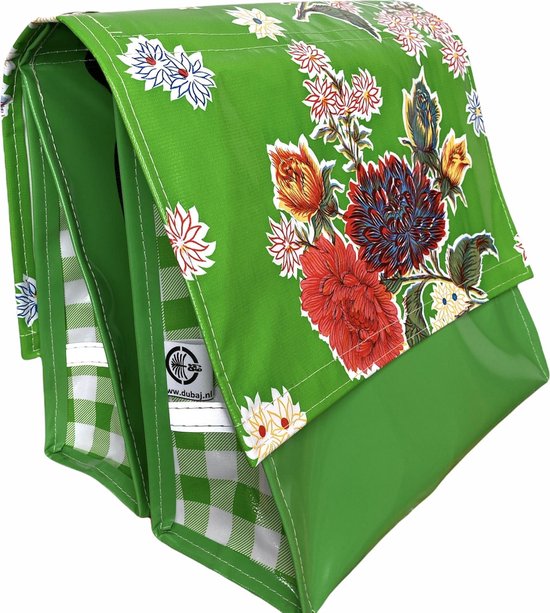 Du Baj Mexi Kidz - Dubbele Kinderfietstas - Chrysant Green S van Du Baj