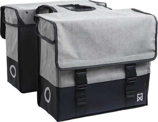 Dubbele Canvas Plus Tas 30 L Grijs/Matzwart van Quechua