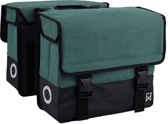 Dubbele Canvas Tas Plus Hunter green/matt black 40L van $