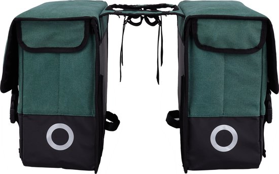 Dubbele Canvas Tas Plus Hunter green/matt black 57L van HAY