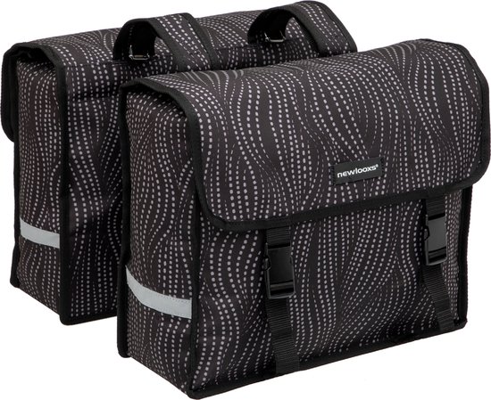 Dubbele fietstas New Looxs Fiori Alma 30L - 37 x 12,5 x 33 cm (x2) - Zwart van New Looxs