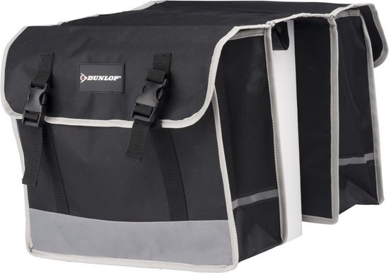 Dubbele fietstas zwart - 26 liter - 12 x 30 x 36 cm - fietstassen van FastRider