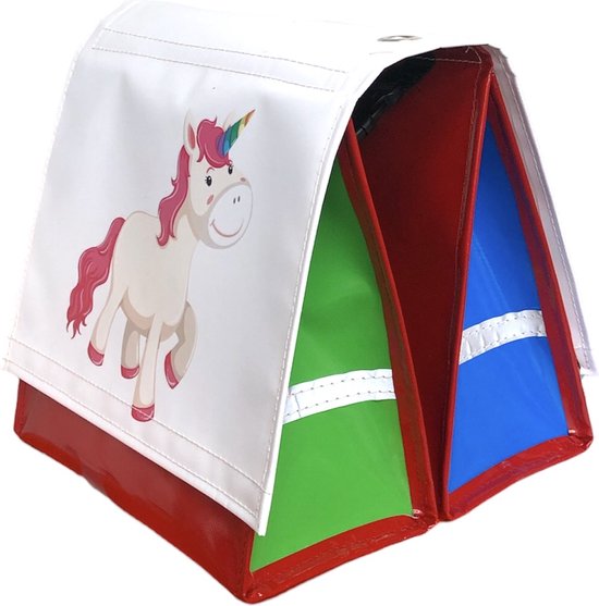 Dubbele kinderfietstas UNICORN PINK S van AGU