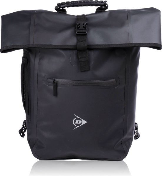 Dunlop 4-in-1 Fietsrugzak Waterdicht - Fietstas Rugzak - 25L - Handtas of Schoudertas - Zwart van Dunlop