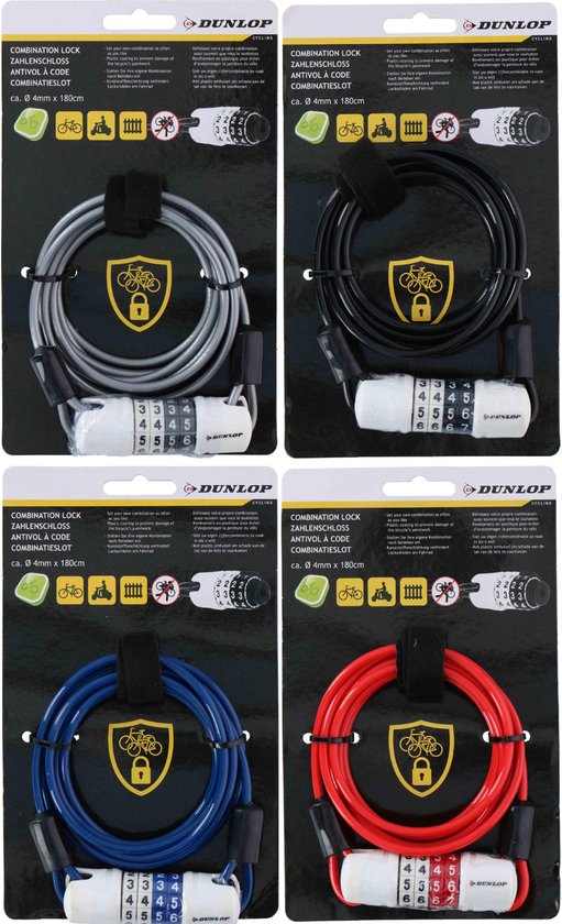 Dunlop combinatie slot 4mm x 180cm van Dunlop