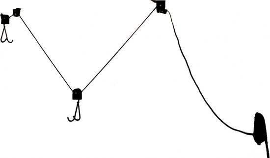 Dunlop Fietslift - Ophangsysteem - Voor Fietsen van Max. 20KG - Voor het Schoonmaken en Repareren van Fietsen - Passend in Kelders en Garages - Kunststof/ Metaal/ Rubber - Zwart van Dunlop