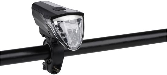 Dunlop Fietsverlichting USB-C Oplaadbaar - Fietslamp Voorlicht LED - Fietslicht met 3 Modi - Koplamp Fiets Waterdicht - IPX4 Gecertificeerd - Makkelijk te Monteren - Zwart