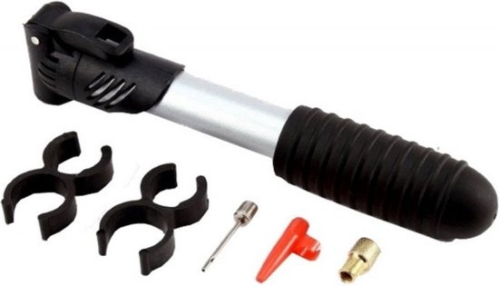 Dunlop Mini Fietspomp/Handpomp - 20-46 cm. - Grijs - Max. 6 Bar van Dunlop