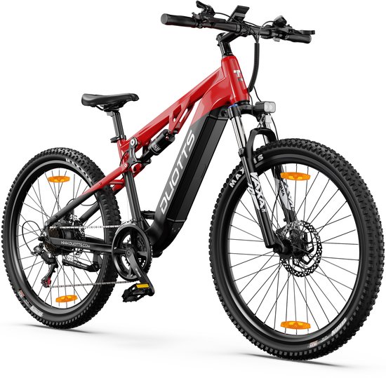 DUOTTS Elektrische Fiets E29 - 648Wh/13.5Ah Accu - 90 km Bereik - 48V 250W Bafang Motor- 26x2.6 Inch All - Terrain Wielen - Shimano 14 Versnellingen - Aluminium Frame met Verende Voorvork - Elektrische Mountainbike - zwart van DUOTTS