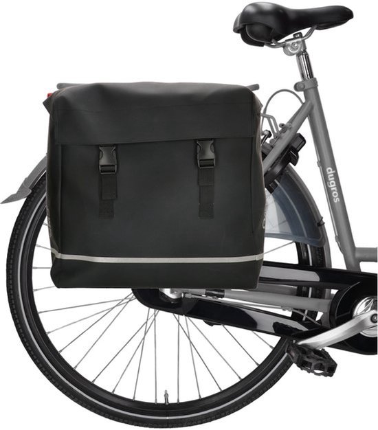 Dutch Cycle Bags Urban Dubbele Fietstas 42 Liter - Spat Waterdichte Fietstas - 2x 21 Liter (38x37x15 cm) - Zwart van FastRider