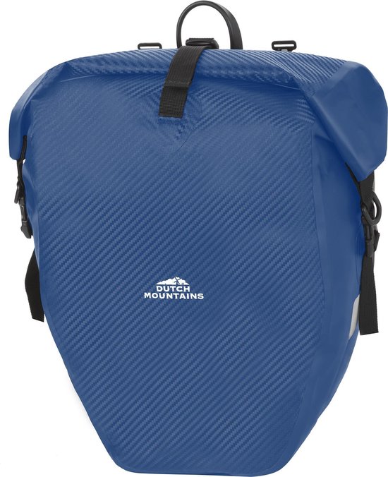Dutch Mountains Enkele Fietstas - 100% Waterdichte Fietstas en Schoudertas in 1 - 24 Liter - Blauw van Dutch Mountains