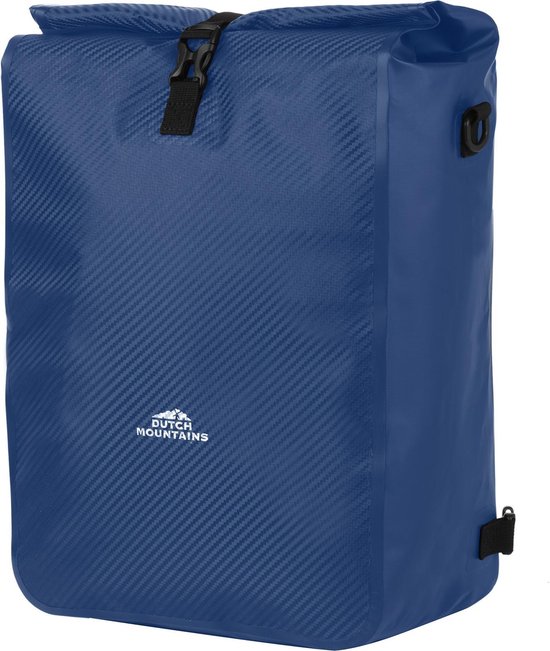 Dutch Mountains Enkele Fietstas Rugzak 28 Ltr - 100% Waterdicht - Fietstas, Schoudertas en Rugtas in 1 - Blauw van Dutch Mountains