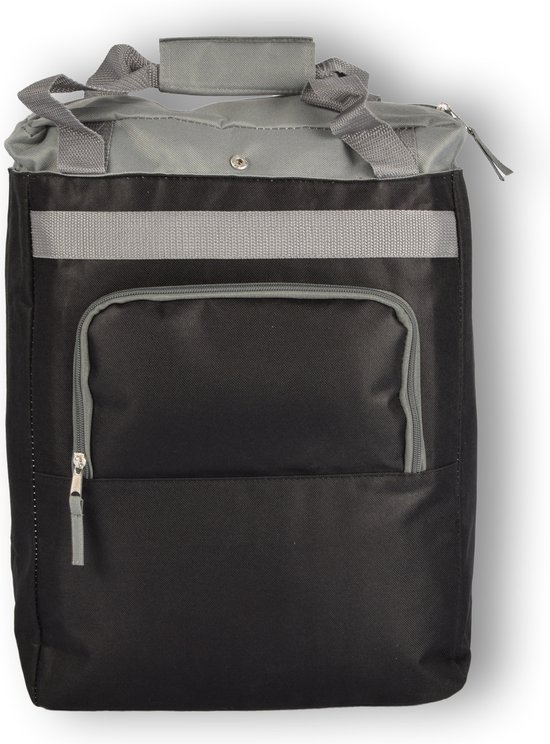 Duurzame Zwarte Waterdichte Enkele Fietstas | 17 Liter – 33cm x 15cm x 41cm | Ideaal voor Fietsen - Achter Positie van FastRider