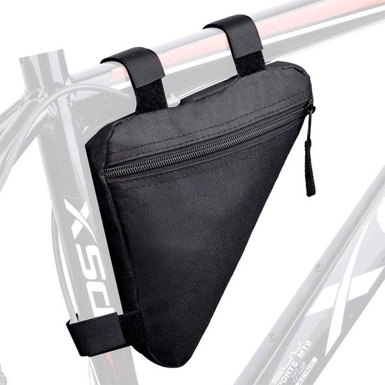 DW4Trading Waterbestendige Fietstas - Frametas - Klittenband - 20x20 cm - Zwart van DW4Trading