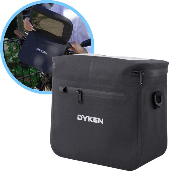 Dyken Stuurtas Fiets - Waterdichte Fietstas Stuur - Afneembaar - Geschikt voor Elektrische Fiets van Dyken