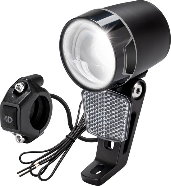 Dynamo Fietskoplamp met 30 LUX en StVZO Goedkeuring - Eenvoudige Installatie en Slimme Lichtsensor
