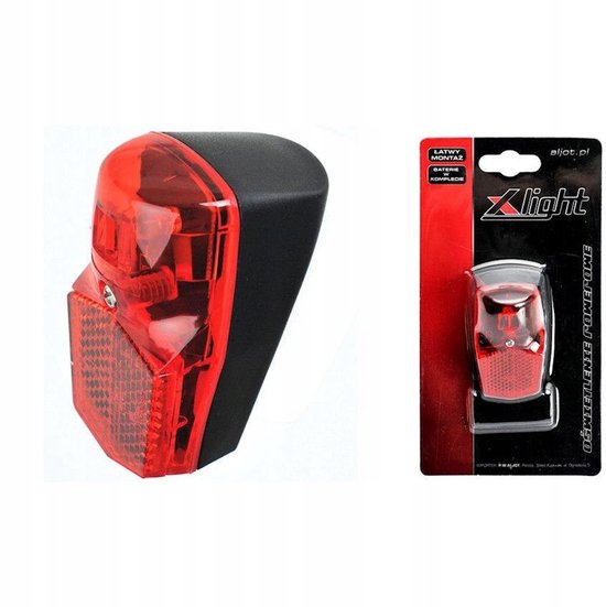 Dynamo Fietslamp Achter - X-Light XC-114C met Noodverlichting