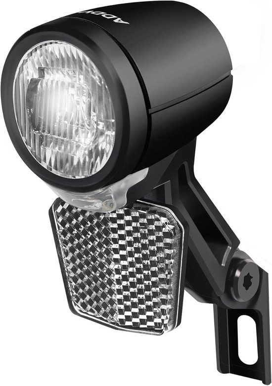 Dynamo Fietslamp - Voorlicht Achterlicht - Veilig Fietsen - Dagrijlicht Functie - 40 Lux - Zwart