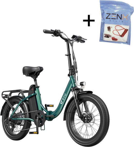 DYU C9 Elektrische Vouwfiets - Inclusief Brake Disc Lock - 30KG - 20 inch E-bike - 150KM Bereik - 250W