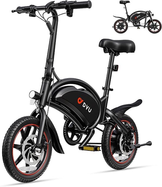 DYU D3S – 14" Mini Opvouwbare E-Bike | 100% EU Straatlegaal | 250W Motor & 50KM Bereik