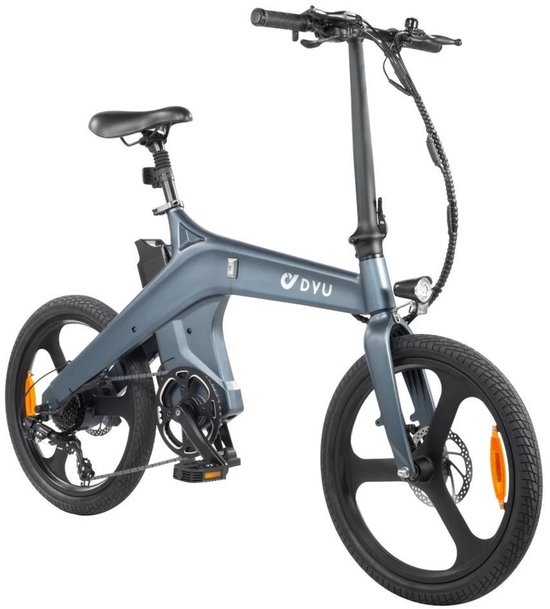 DYU T1 20 Inch Elektrische vouwfietsen - Elektrische fiets - Draagbare e-bike voor woon-werkverkeer in de stad - max. snelheid 25 km/u - 250 W motor, 55 km actieradius - LED-verlichting en LCD-display - IP54 Waterproof