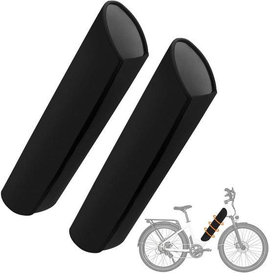 E-Bike Accu Beschermhoes - 2 Stuks - 53 x 37cm - GeïNtegreerde Accuhoes - Waterdichte Batterijhoes - Stofdicht - Universeel - Voor E-Bike, Fiets - Polyester - E-Bike Accu Beschermings Accessoires - Beschermhoes voor lithiumbatterij - Zwart en grijs