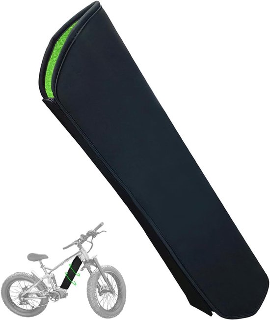 E-bike accu beschermhoes- e bike- Batterijhoes - Nachtreflecterende batterij - Bescherm e-bike - Fiets warmte-isolatiehoes Waterdichte stofzak - Koudebescherming - Waterdichte bescherming (groente - 36 * 42) van Merkloos