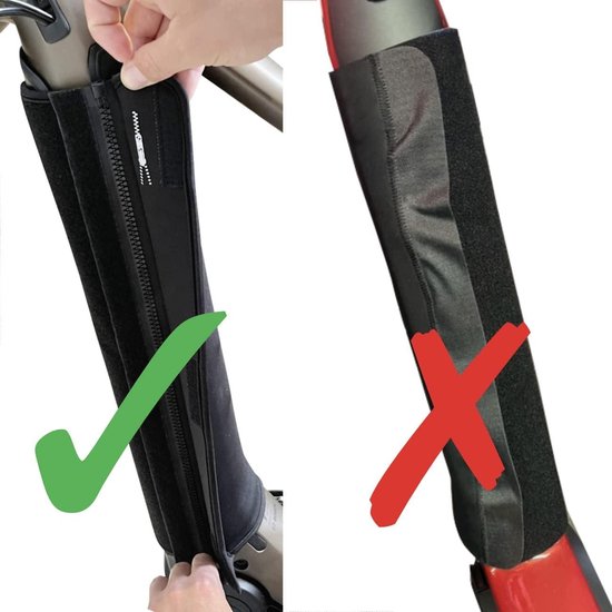 E-bike accu beschermhoes voor onderbuis - flexibele instelling - klittenbandsluiting - ritssluiting - thermo-koker - buisomtrek 30 cm tot 38 cm van Büchel