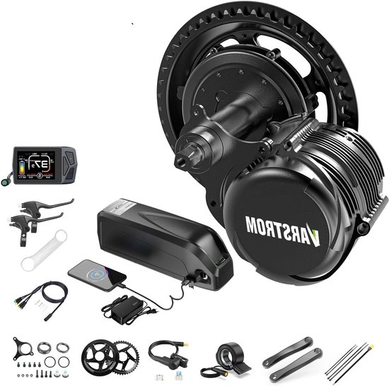 E-bike Conversiekit – Elektrische Fiets Motor – Middenmotor – Ebike Ombouwset – Fiets Conversieset – 48V 750W Krachtige Ondersteuning – Torque Sensor van Merkloos