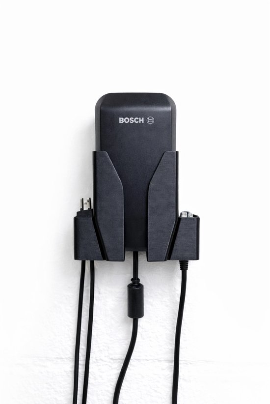 E-Bike Oplader Wandhouder - Geschikt voor Bosch® 4A Smart System Charger (BPC3400) - Wandbeugel - Zwart