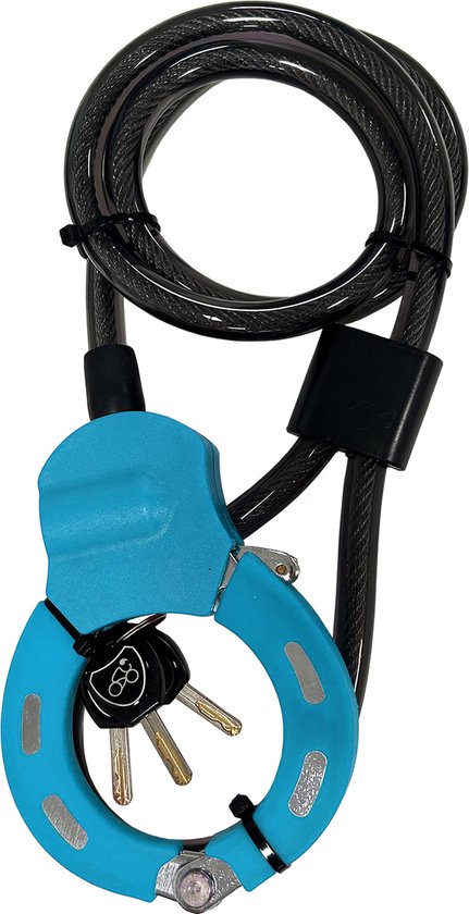 E-step Multi slot met kabel - 100CM - Kick-scooter en elektrische step slot - Gehard staal - Blauw van P4A